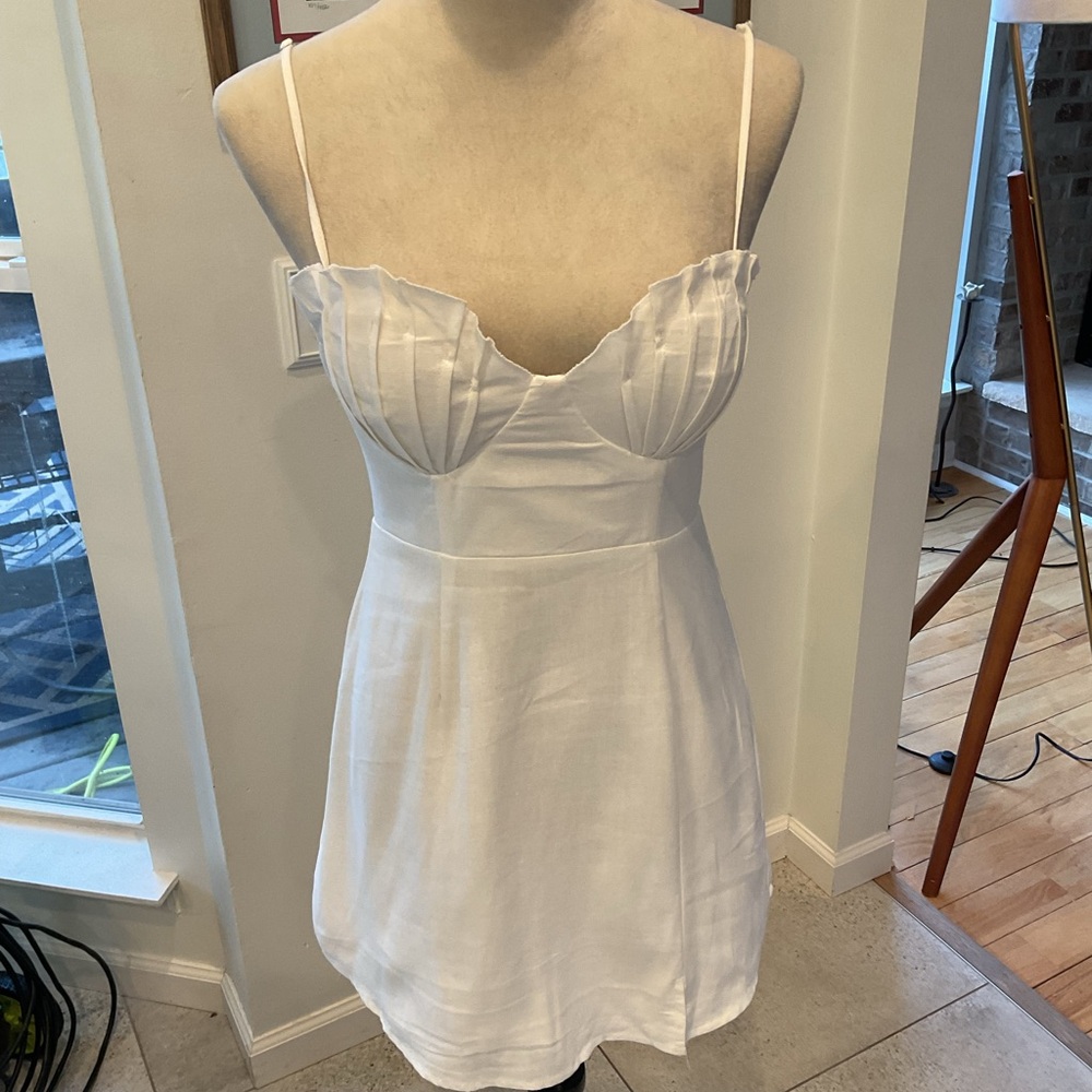 Selfie Leslie White Bustier Mini Dress - Picture 2 of 11